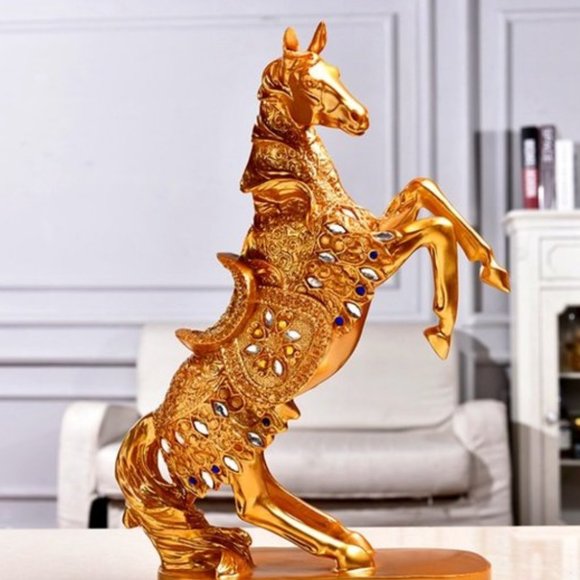 🦄🌈 Gold Decorative Stallion Bookends Décor Accents⭐️🦄 - Picture 7 of 7